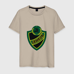 Футболка хлопковая мужская Jamaica Shield, цвет: миндальный