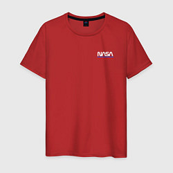 Мужская футболка Nasa на кармане лого