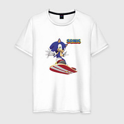 Мужская футболка Sonic - hedgehog - skateboarding