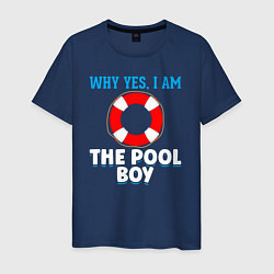 Мужская футболка Я мальчик в бассейне
