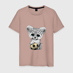 Мужская футболка Футбол - Снежный Леопард