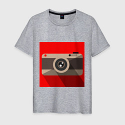 Мужская футболка Фотоаппарат flat