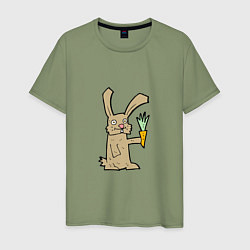 Футболка хлопковая мужская Rabbit & Carrot, цвет: авокадо