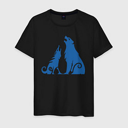 Мужская футболка Атрей волк и Кратос медведь GoW Ragnarok