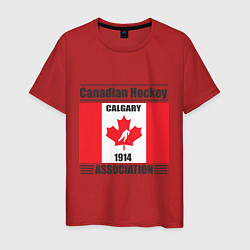 Футболка хлопковая мужская Федерация хоккея Канады, цвет: красный