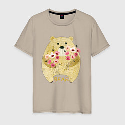 Мужская футболка Flowers by bear