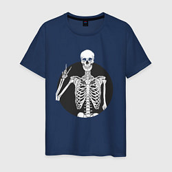 Мужская футболка Скелет с жестом Виктория