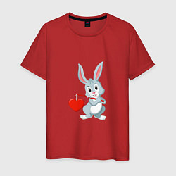 Мужская футболка Влюблённый кролик