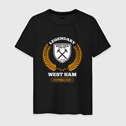 Мужская футболка Лого West Ham и надпись legendary football club