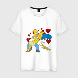 Мужская футболка Гомер и Мардж Симпсон