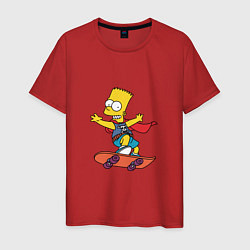 Мужская футболка Барт Симпсон на скейте