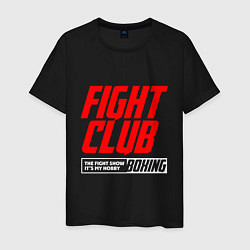 Футболка хлопковая мужская Fight club boxing, цвет: черный