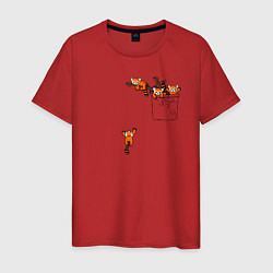 Мужская футболка Красные панды в кармане