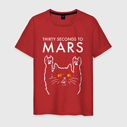 Мужская футболка Thirty Seconds to Mars rock cat