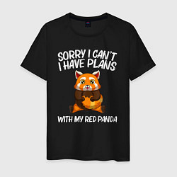 Мужская футболка Извините у меня есть планы на мою красную панду