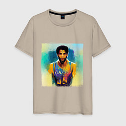 Мужская футболка Акварельная иллюстрация с Карим Абдул-Джаббар