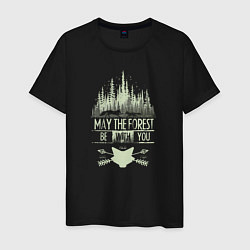 Мужская футболка Лисички в лесу