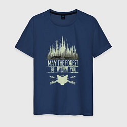 Мужская футболка Лисички в лесу