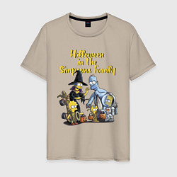 Мужская футболка Halloween in the Simpsons Family
