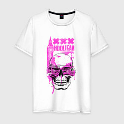 Мужская футболка Череп с розовых очках - Hooligan