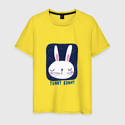 Футболка хлопковая мужская Funny - Bunny, цвет: желтый
