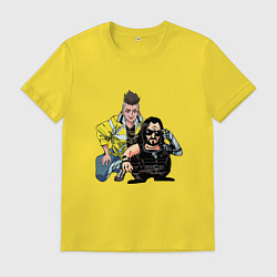 Мужская футболка Дэвид и Сильверхенд - Киберпанк