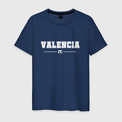 Футболка хлопковая мужская Valencia football club классика, цвет: тёмно-синий