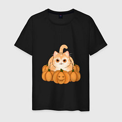 Мужская футболка Котик на Хэллоуин
