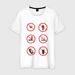 Мужская футболка Запрещающие знаки