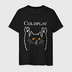 Мужская футболка Coldplay rock cat