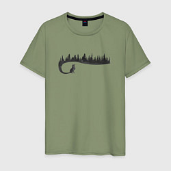 Мужская футболка Лиса и лес