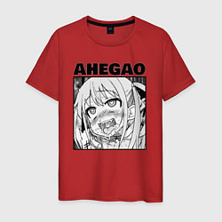 Мужская футболка Ахегао - девушка