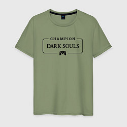 Мужская футболка Dark Souls gaming champion: рамка с лого и джойсти