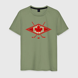 Мужская футболка Флаг Канады хоккей