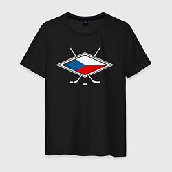 Мужская футболка Флаг Чехии хоккей