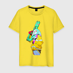 Мужская футболка Ребекка с пушкой - Киберпанк