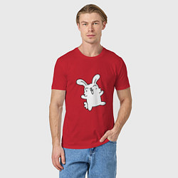 Футболка хлопковая мужская Happy Bunny, цвет: красный — фото 2