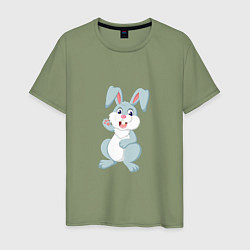 Мужская футболка Привет от кролика