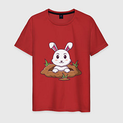 Мужская футболка Кролик в норке
