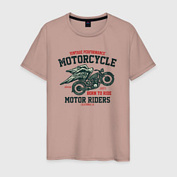 Мужская футболка Ретро мотоцикл с крыльями