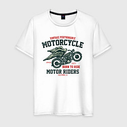 Мужская футболка Ретро мотоцикл с крыльями