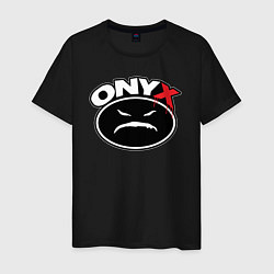 Футболка хлопковая мужская Onyx - black logo, цвет: черный