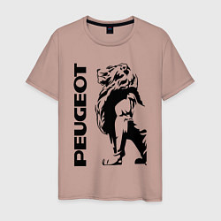 Мужская футболка Peugeot лев