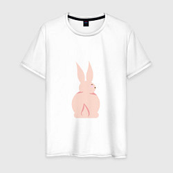 Мужская футболка Розовый кролик