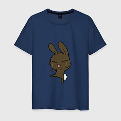 Мужская футболка Прикольный кролик