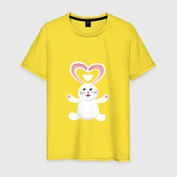 Мужская футболка Влюблённый кролик