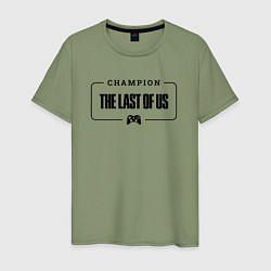 Мужская футболка The Last Of Us gaming champion: рамка с лого и джо