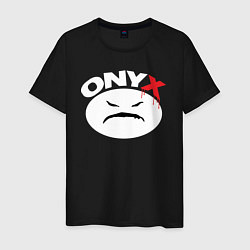 Футболка хлопковая мужская Onyx logo white, цвет: черный