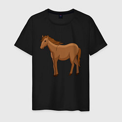 Мужская футболка Милая лошадка