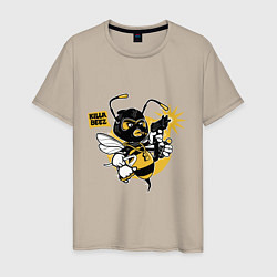 Футболка хлопковая мужская Wu - killa beez, цвет: миндальный